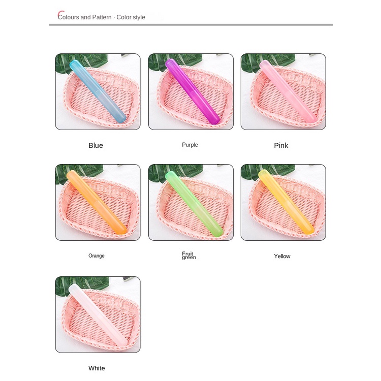 Bộ Hộp Đựng Bàn Chải Đánh Răng Du Lịch Tiện Dụng Màu Sắc Ngọt Ngào