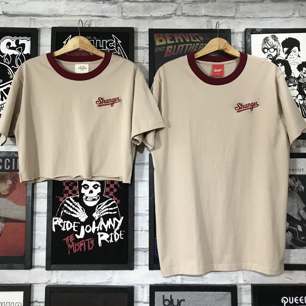 [Hàng cao cÁo thun cặp STRANGER® Heavy Cotton, áo Sơ Mi couple, Croptop