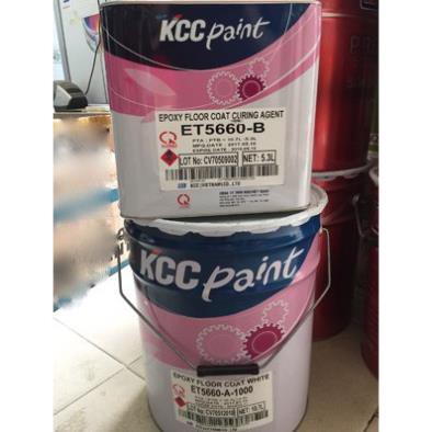 KCC ET5660 1000 - Bộ 16L - Sơn phủ Epoxy Hệ Lăn gốc Dung Môi - Màu Trắng