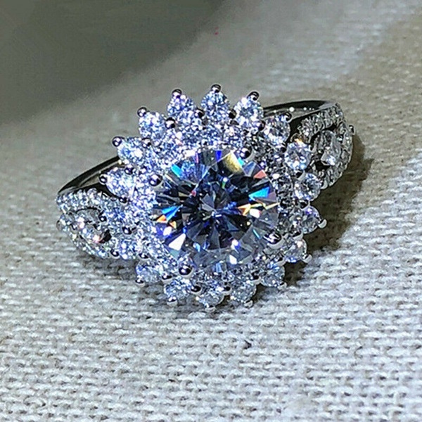 Nhẫn Nữ Mạ Vàng Trắng Đính Đá zircon Sang Trọng