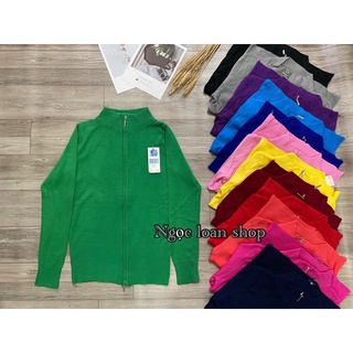 Áo khoác len hai đầu dây kéo , khoác cổ cao , khoác ủ kem body( Ảnh tự chụp )_ngọc loan shop.