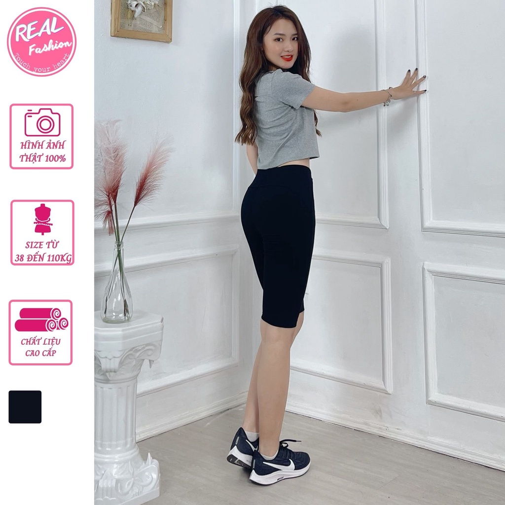 Quần legging nữ,quần thun ôm nâng mông ,cạp cao co giãn siêu tốt 3 dáng đùi,ngố ,dài bigsize đến 110kg -Real Fashion