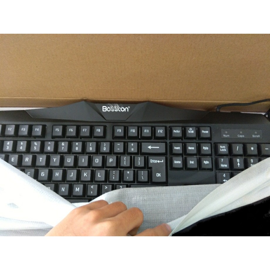 Bộ Bàn hím và Chuột game Bosston 837 USB LED 7 màu