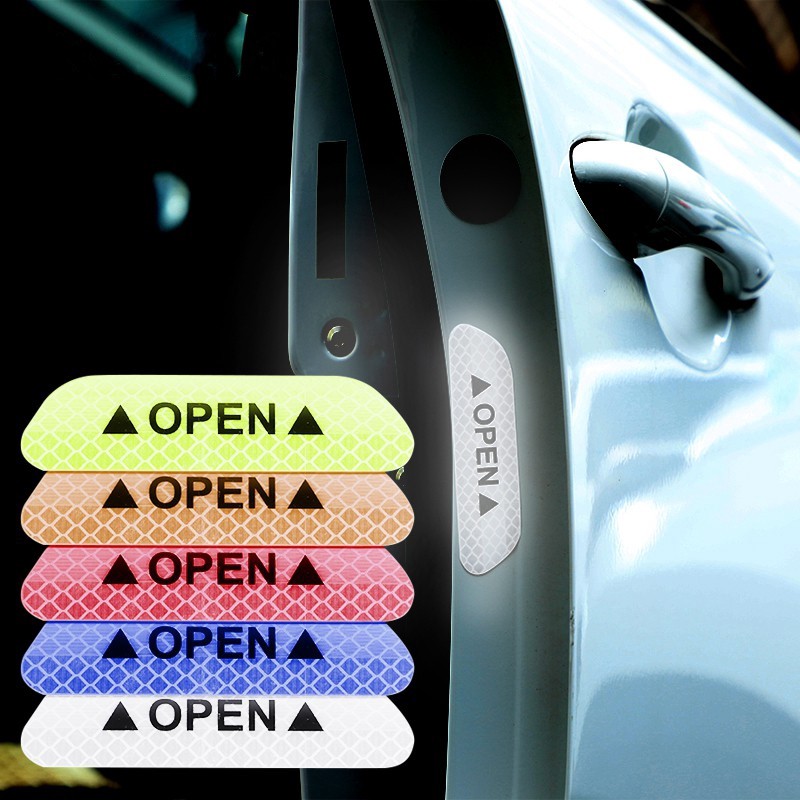 Bộ 4 Miếng Dán Phản Quang Cảnh Báo An Toàn Cho Cửa Xe Hơi | BigBuy360 - bigbuy360.vn