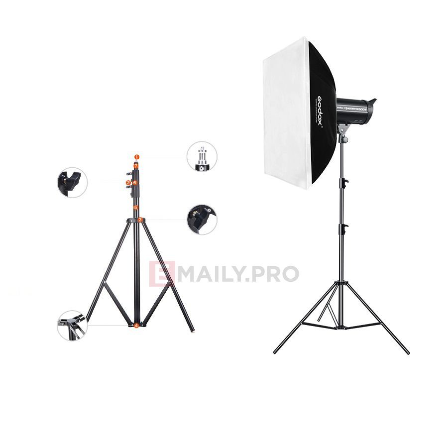 Chân đèn 280B cao 2.8m dùng cho đèn Studio zen đồng