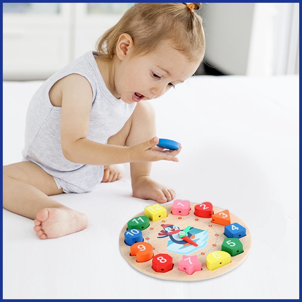 Đồ Chơi Lắp Ráp Hình Đồng Hồ Có Phân Loại Màu Sắc Theo Phương Pháp Montessori