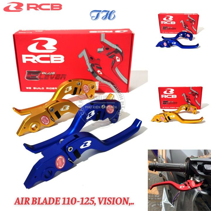 Cặp Tay thắng RCB mẫu E+ dùng cho xe máy Air Blade 110-125, Click 110, Vision, Vario(2018) nhôm cao cấp nguyên k