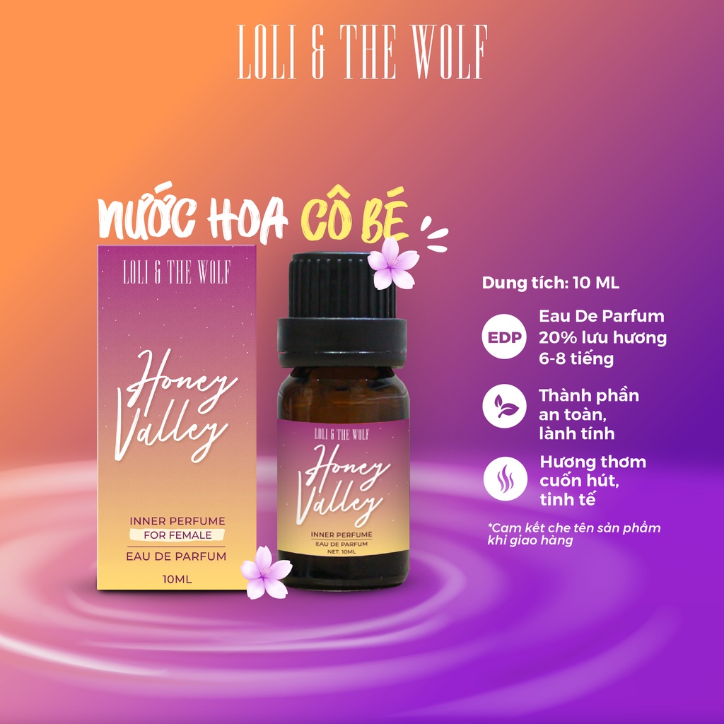 Nước hoa vùng kín nữ Loli & The Wolf Eau De Parfum lưu hương lâu chai 2ml, 10ml- LOLI & THE WOLF