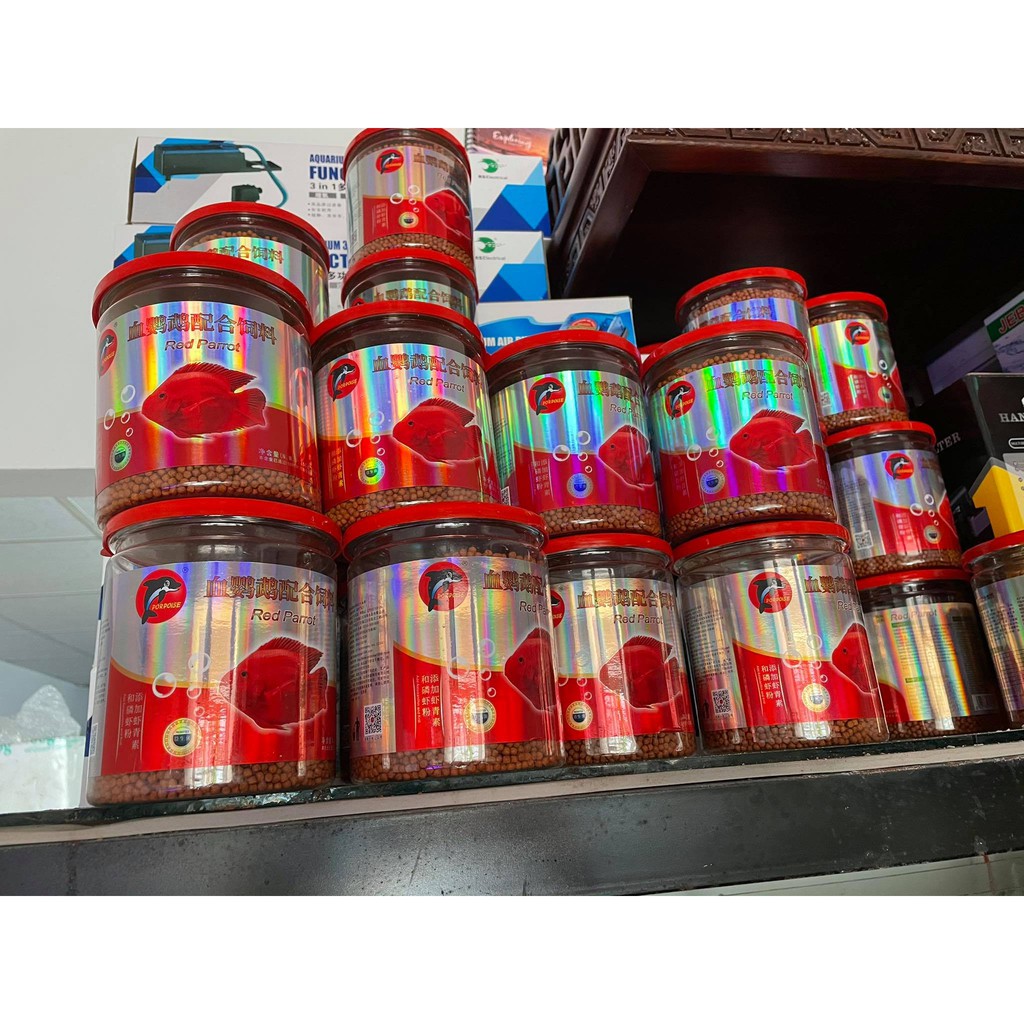 Thức Ăn Cá Hồng Két Hỗ Trợ Lên Màu Đỏ Đẹp