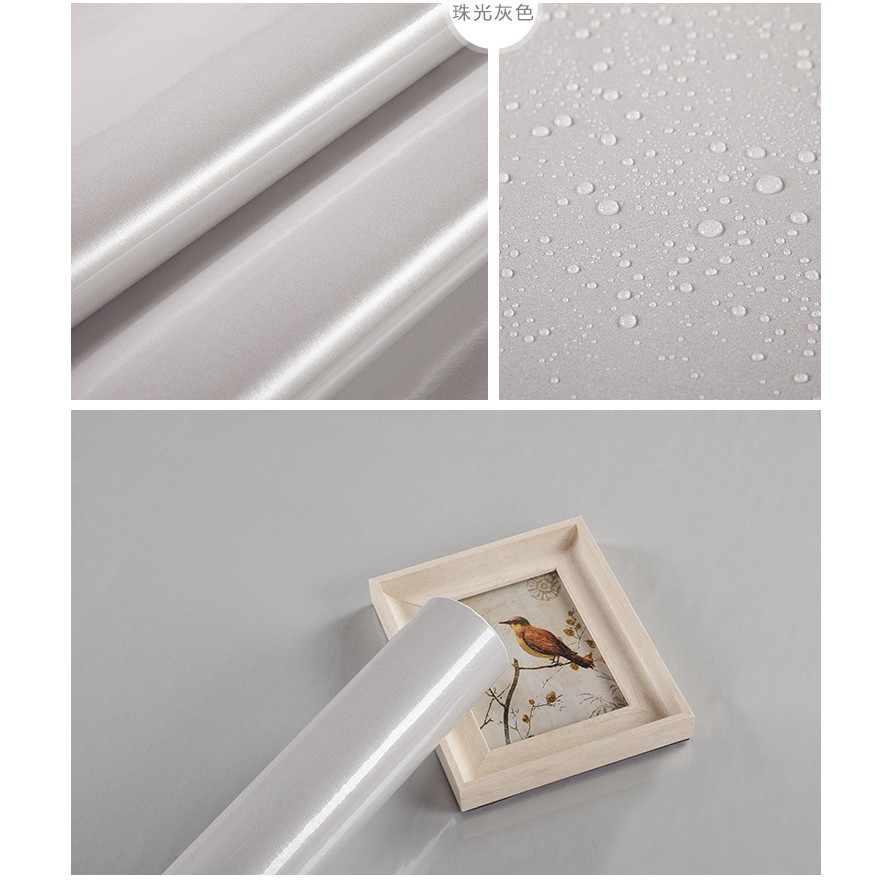 Giấy dán tường decal các mẫu màu trơn có sẵn keo mặt sau - khổ 1,2m