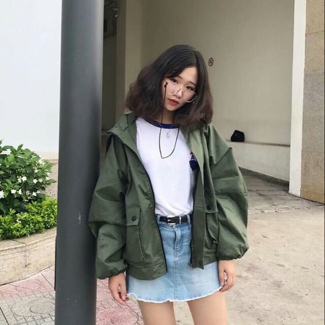 ÁO KHOÁC KAKI NỬ TÚI HỘP BỰ FORM LỬNG CÁNH DƠI SIÊU ĐẸP ( 2 LỚP )