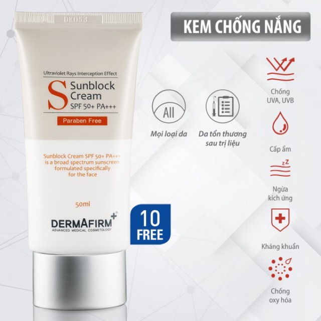 Kem chống nắng đa năng siêu thẩm thấu không bết dính Sunblock Dermafirm