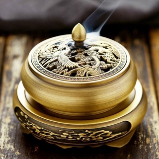 Lư Xông Trầm Hương - Lư đồng trơn xông trầm hương