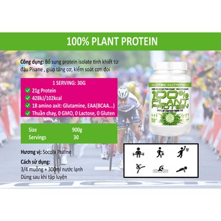 Protein thuần chay, whey thực vật, hỗ trợ giảm cân, phát triển cơ bắp, giảm cholesterol - scitec 100% plant pr 5