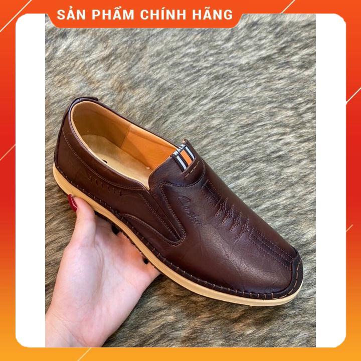 Giày Lười Nam Da bò Cao cấp, đế đúc cao su tự nhiên đã khâu chắc chắn đi êm ôm chân