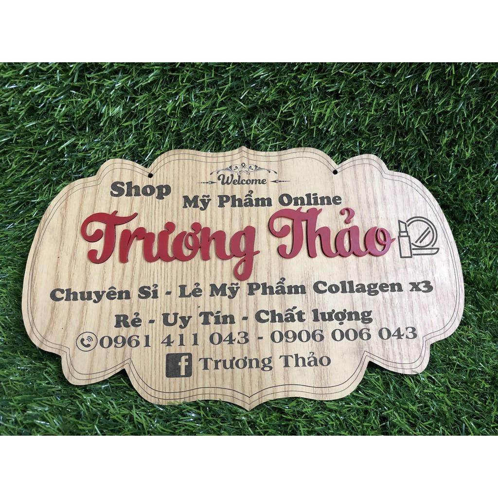 [BẢNG HIỆU GỖ TRANG TRÍ SHOP] - Thiết kế theo yêu cầu