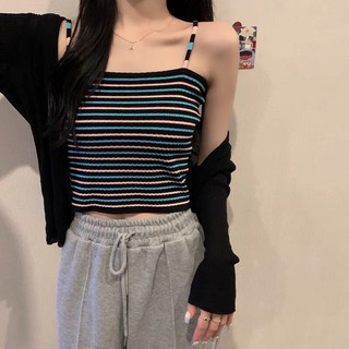 Áo dây sọc vàng - trắng - đen ~ CÓ SẴN