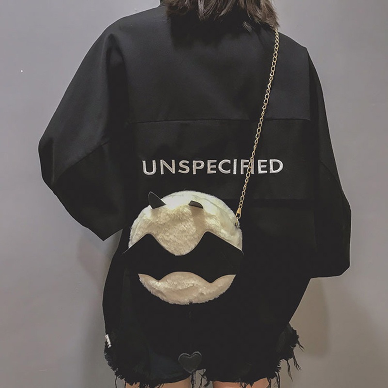 Túi Xách Đeo Vai Phối Dây Xích Phong Cách Halloween Dành Cho Nữ