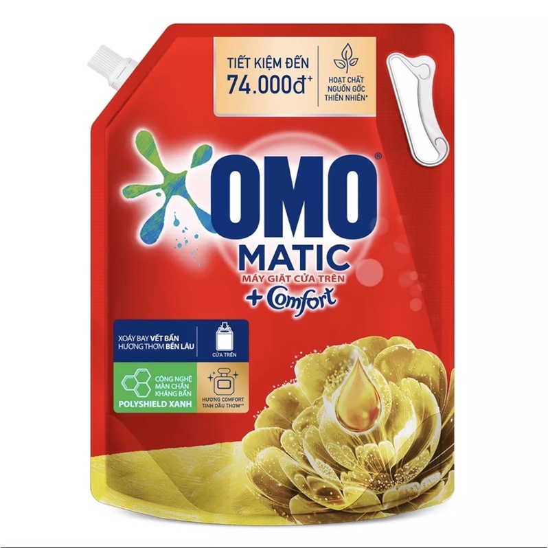 Nước giặt Omo Matic Comfor Tinh Dầu Thơm Túi 3,6kg Hàng Chính Hãng