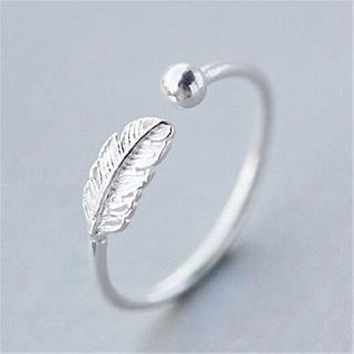S925 nhẫn bạc nữ lá mở nhẫn nhẫn