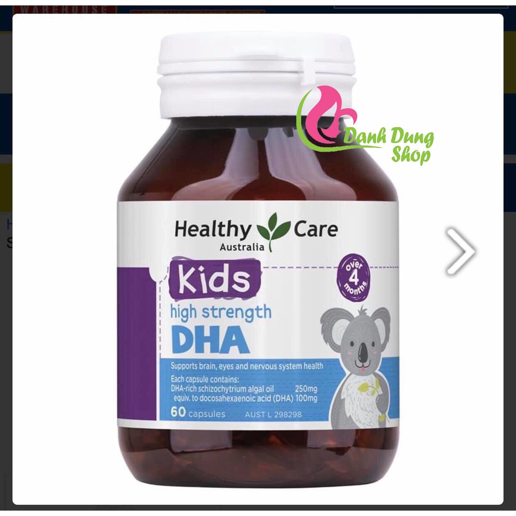 Viên uống DHA Healthy Care vị chanh 60 viên