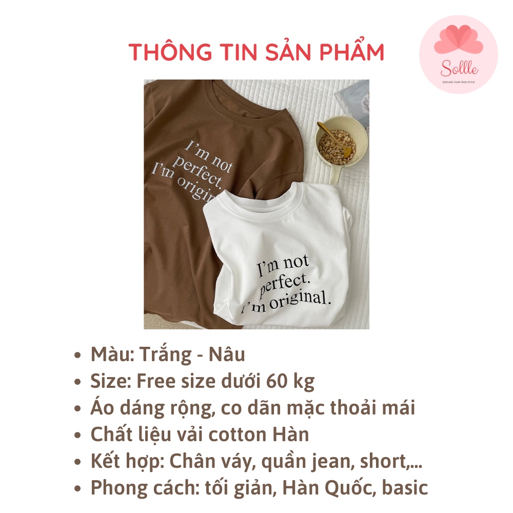 Áo thun tay lỡ oversize Unisex in chữ, áo phông form rộng Hàn Quốc cotton đẹp cá tính Sollle
