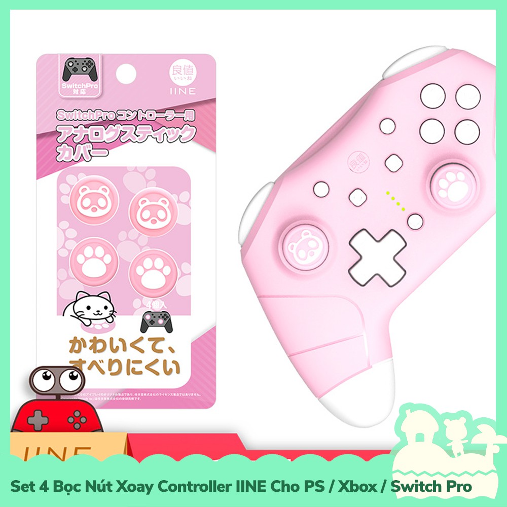 [Sẵn VN - NowShip] IINE Set 4 Bọc Nút Cần Xoay Analog Cho Tay Cầm Game Controller PS Play Station / Switch Pro / Xbox