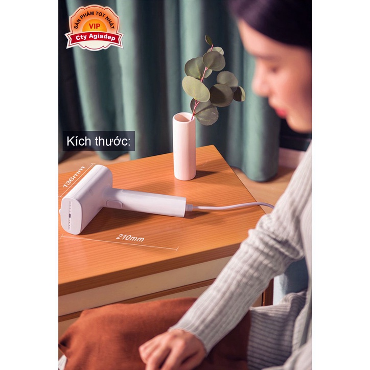 Bàn ủi du lịch xịn - Bàn là hơi nước mini hàng hiệu Midea (trắng sữa) - Agiadep.com
