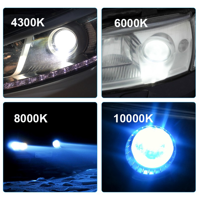 Bộ 2 bóng đèn pha 35w D1S D2S D3S D4S D1R D2R D4R Hid 6000k 4300k 8000k dành cho xe hơi