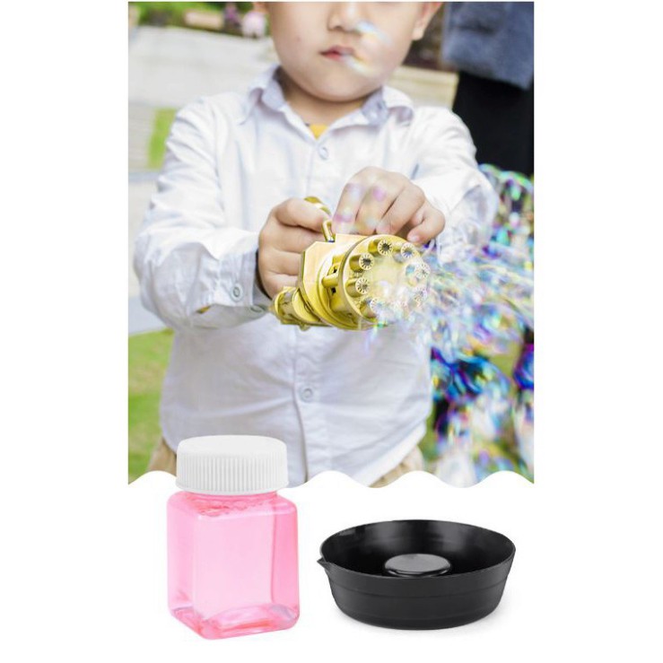 Đồ chơi phun bong bóng nước bằng nhựa hai màu vàng đen cho bé, 6.8x20x9 cm (1182PBB)