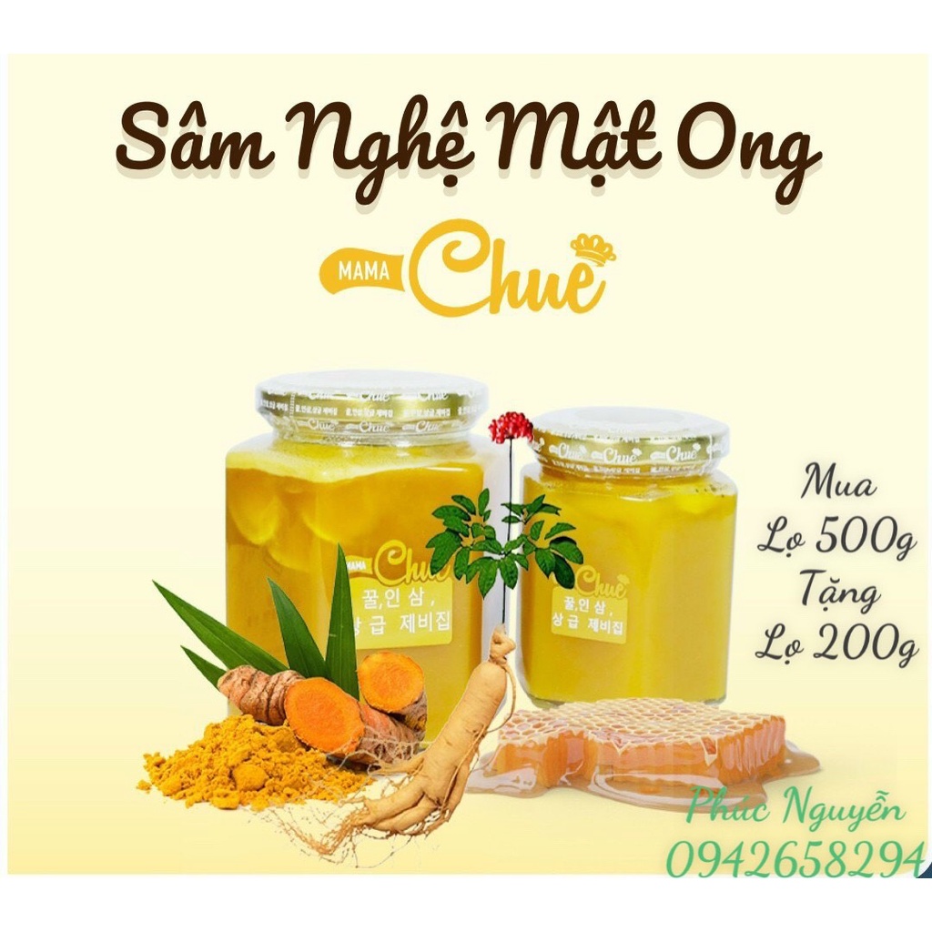 [Hàng Chính Hãng] Sâm Nghệ Mật Ong Tăng Cường Sức Khỏe Mamachue Hàn Quốc (Tặng 1 Hộp 200g)