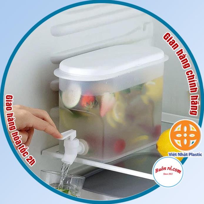 Bình đựng nước 3,5L có vòi đựng nước trà, nước trái cây để trong tủ lạnh tiện lợi