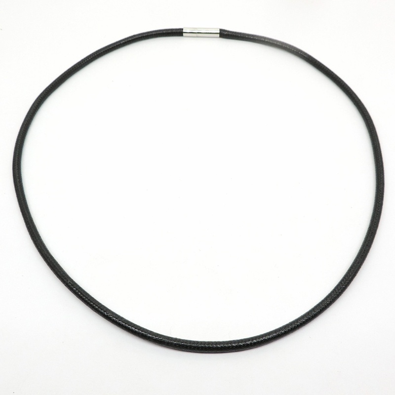 Set 10 Dây Da Màu Đen 2mm 16-21 Móc Khóa Làm Trang Sức DIY