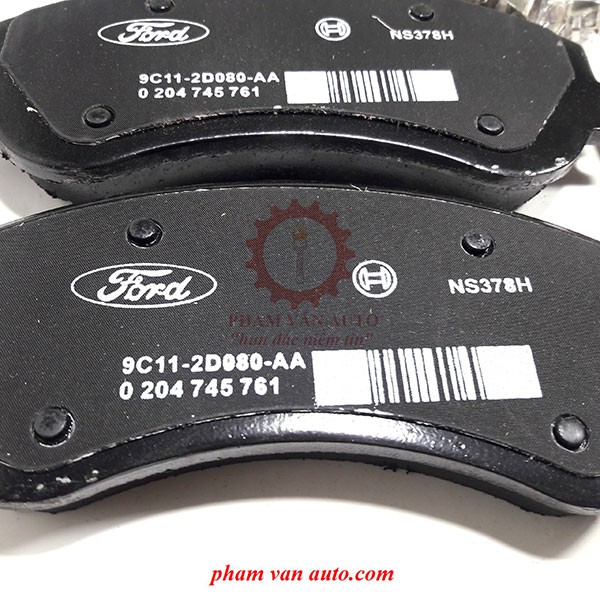 Má phanh trước Ford Transit mã 6C112K021AE, Bố thắng trước ô tô  Transit má mềm mạt ánh đồng hàng JMC Phạm Văn auto