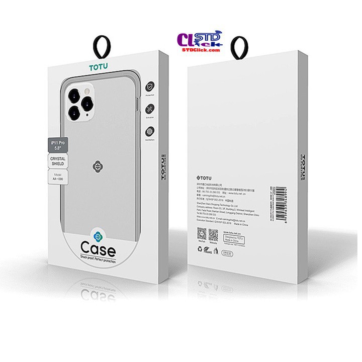 ỐP LƯNG IPHONE 11 PRO MAX - 11 PRO - 11 TOTU CRYSTAL SHEILD LƯNG NHÁM VIỀN DẺO CHÍNH HÃNG HÀNG CHUẨN