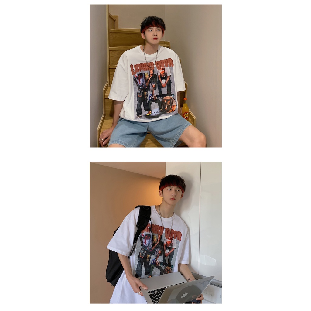 Áo Thun Nam TILAA FASHION Cổ Tròn Form Rộng Streetwear Áo Phông Nam Form Rộng Basic Cotton Oversize In AT06