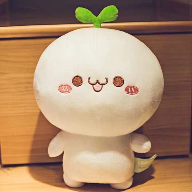 Gấu Bông Rau Mầm - Quà Tặng Cho Bé Siêu Mềm Mịn Siêu Cute,Mầm Cây Dễ Thương Chất NhungCo Dãn 4 Chiều Size 35cm.SANBEOVN