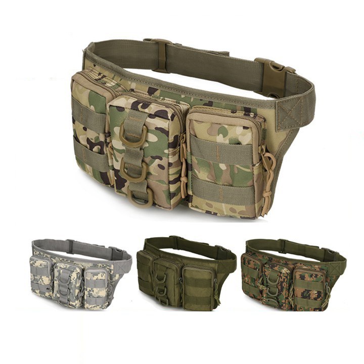 Túi Đeo 3 Ngăn Ngang Bụng Đeo Bụng Phong Cách Cá Tính, Túi Đeo Hông Đeo Chéo