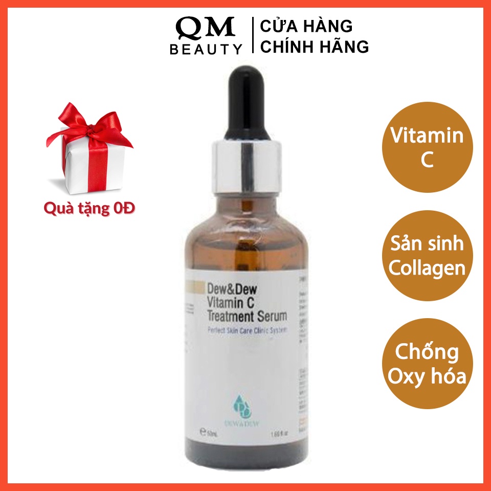 Serum Dew&Dew Vitamin C Treatment 50ml Hàn Quốc sản sinh Collagen, chống lão hóa