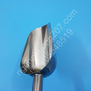Dụng cụ xúc đá inox, muỗng xúc đá