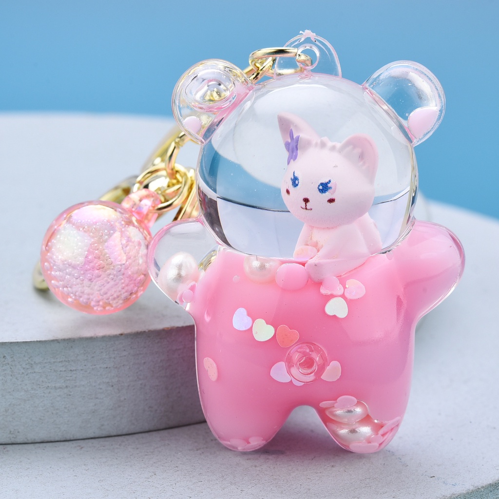 Móc Khóa Hình Chai Nước Hoa Bằng Acrylic Tinh Tế