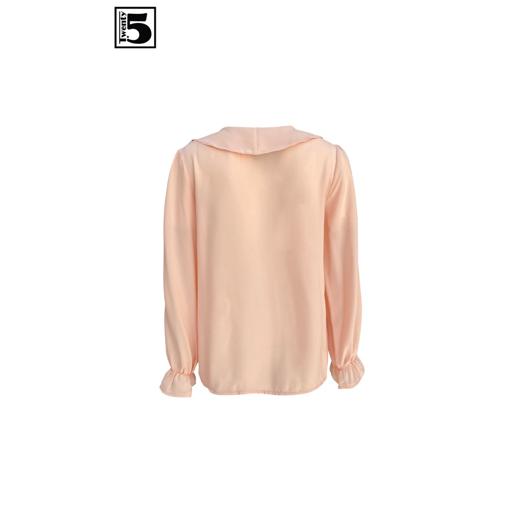 Áo sơ mi nữ cổ V bèo cổ Twentyfive N1033