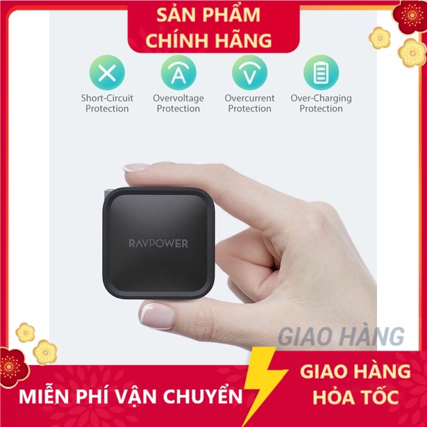 Củ Sạc Ravpower RP-PC112 - 1cổng Usb-c 61W PD 3.0 - Công Nghệ GaN - ACSTORE247