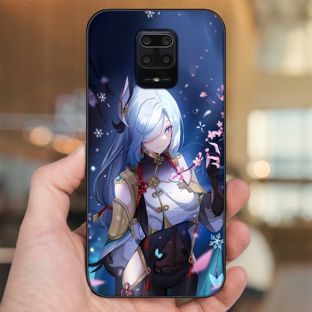Ốp lưng Xiaomi Redmi Note 9s, Note 9 Pro viền đen in hình Shenhe Genshin Impact
