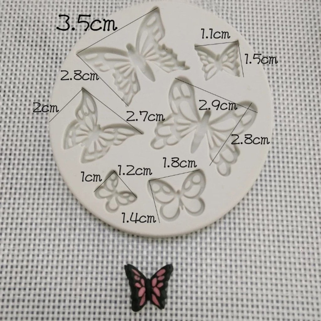 Khuôn silicone trong dẻo đổ trang sức resin ,chocolate, trang trí bánh hình bướm