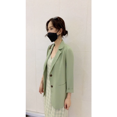 Áo blazer nữ 1 lớp dáng dài tay dài Huien Design thời trang công sở trẻ trung, áo vest nữ Hàn Quốc màu sắc | BigBuy360 - bigbuy360.vn