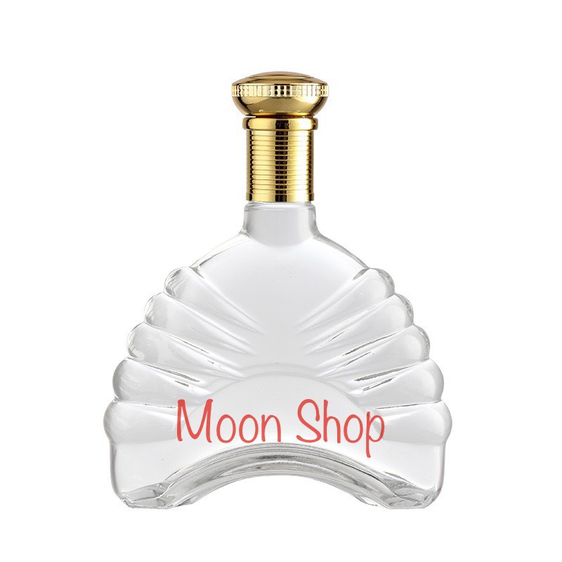 Bình Đựng Rượu Thủy Tinh Cao Cấp 750ml Nắp Vàng. Mẫu XO Số 1