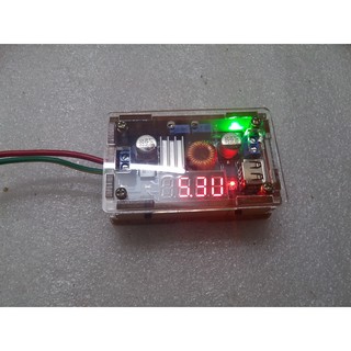 Mạch BUCK DC-DC dùng chip XL4015 với vỏ hộp Mica