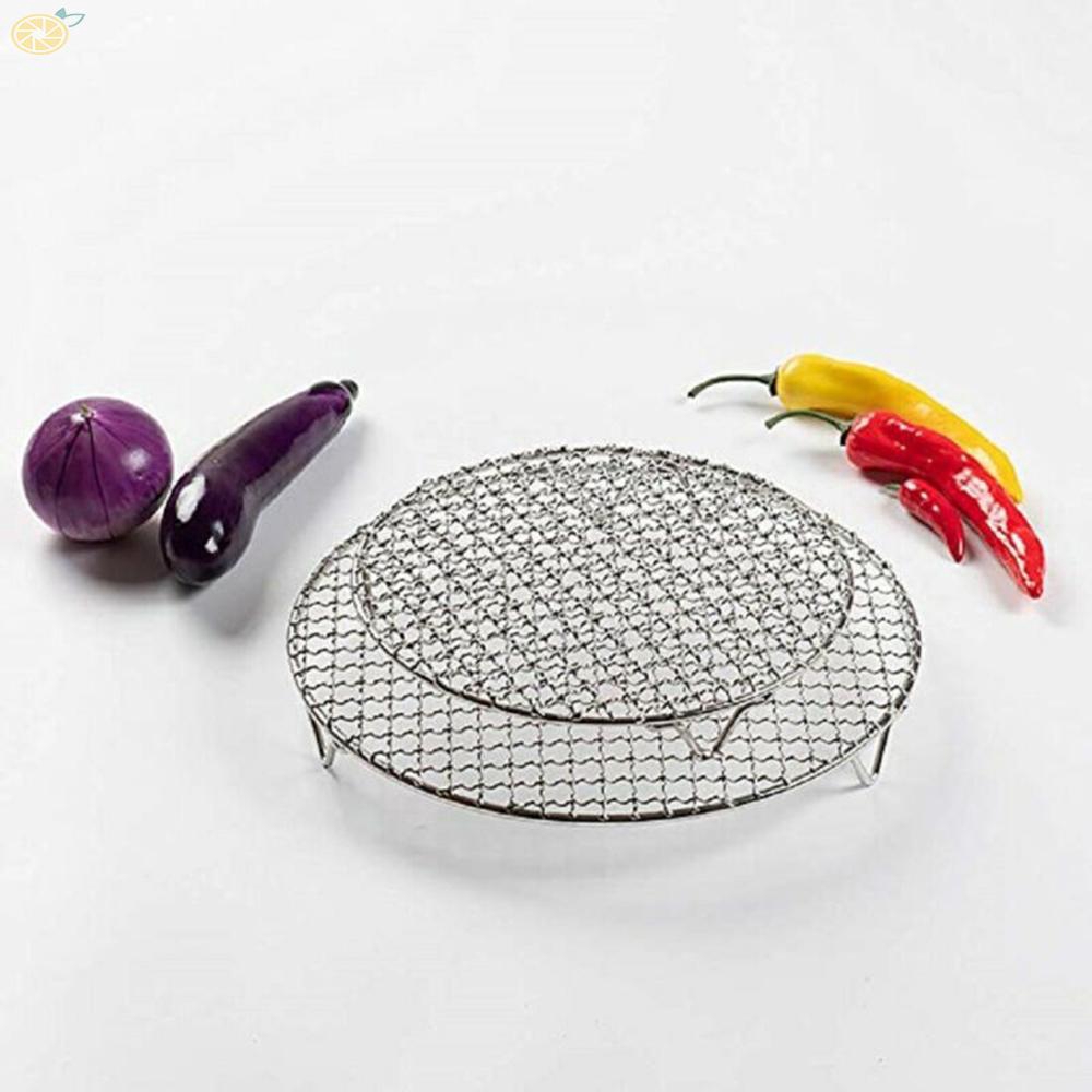 Giá lưới nướng BBQ hình tròn bằng thép không gỉ tiện lợi