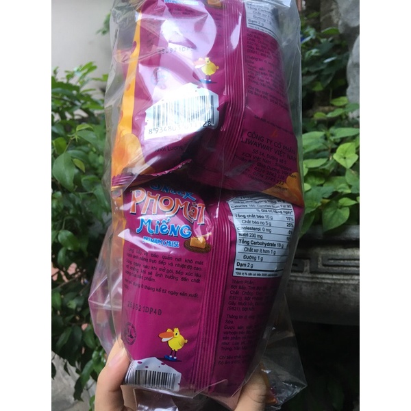 Bịch 10 goi bim bim Snack Phomat miếng 15g/gói